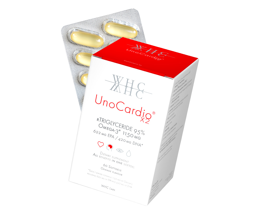 UnoCardio&#174; X2+  95% Fish Oil (suitable for Pets) 60 Softgels